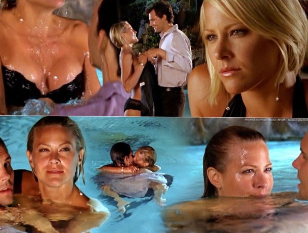 Brittany Daniel in steamy pool scenes