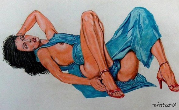 Laid back Drawing by Kriss Tefur - Laid back Fine Art Prints and Posters for Sale