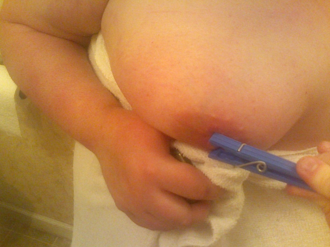 wife pinching nipple